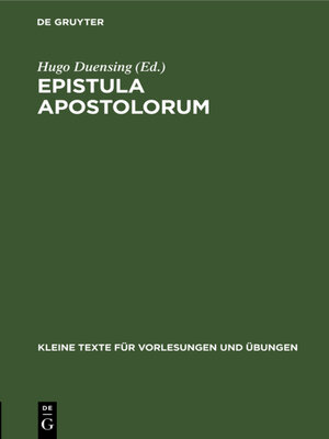 cover image of Epistula apostolorum